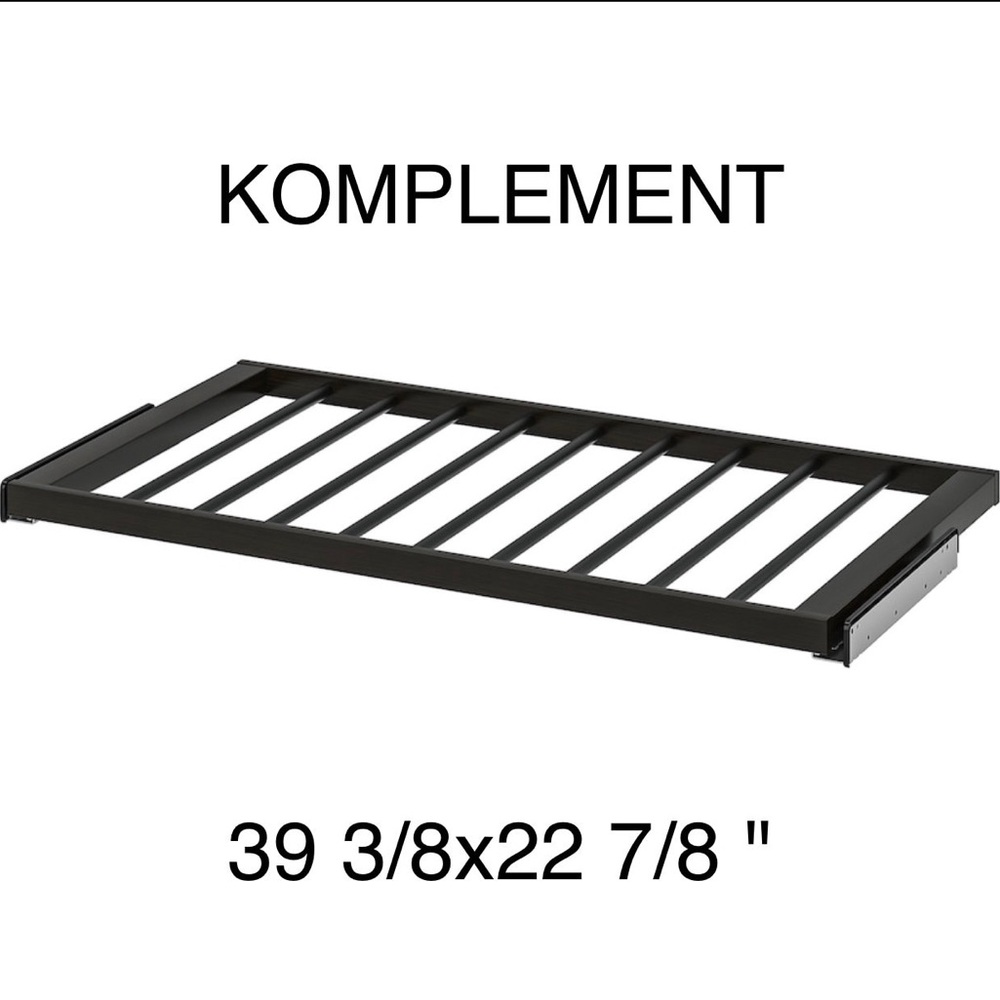 IKEA KOMPLIMENT Pull-out pants hanger 904.465.15 in black-brown for PAX frame